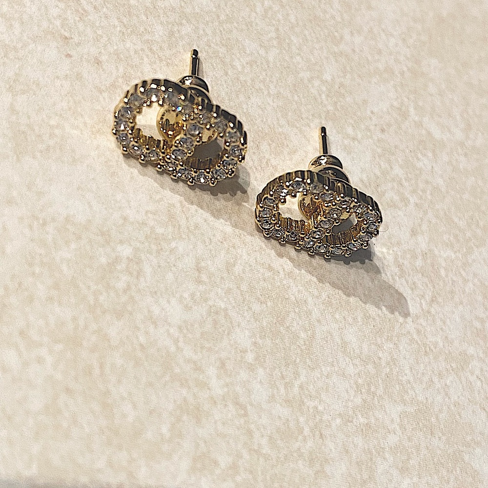 Dior Earrings Crystal Clair D Lune